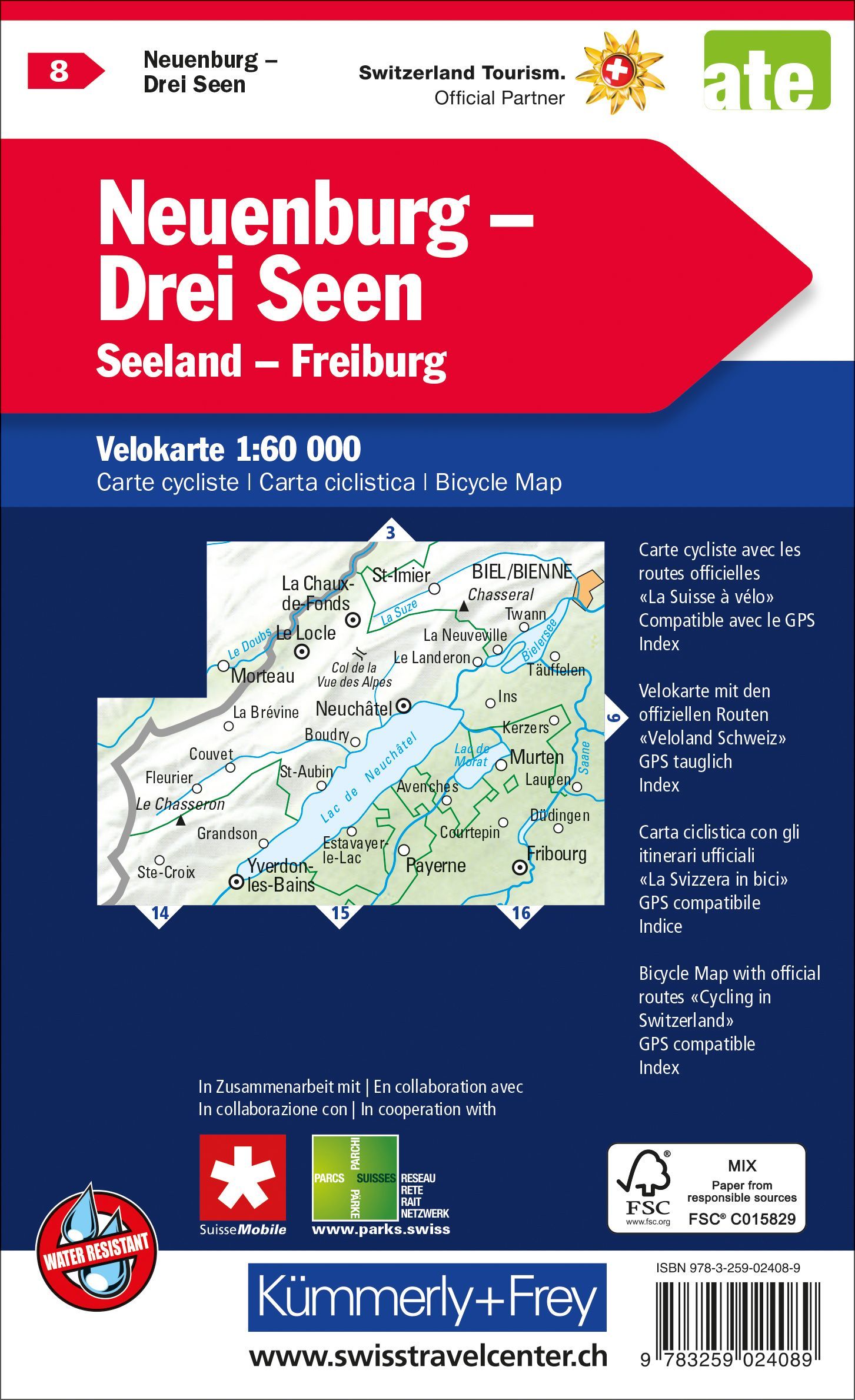 Fahrradkarten Schweiz - 1:60.000 - Kümmerly & Frey