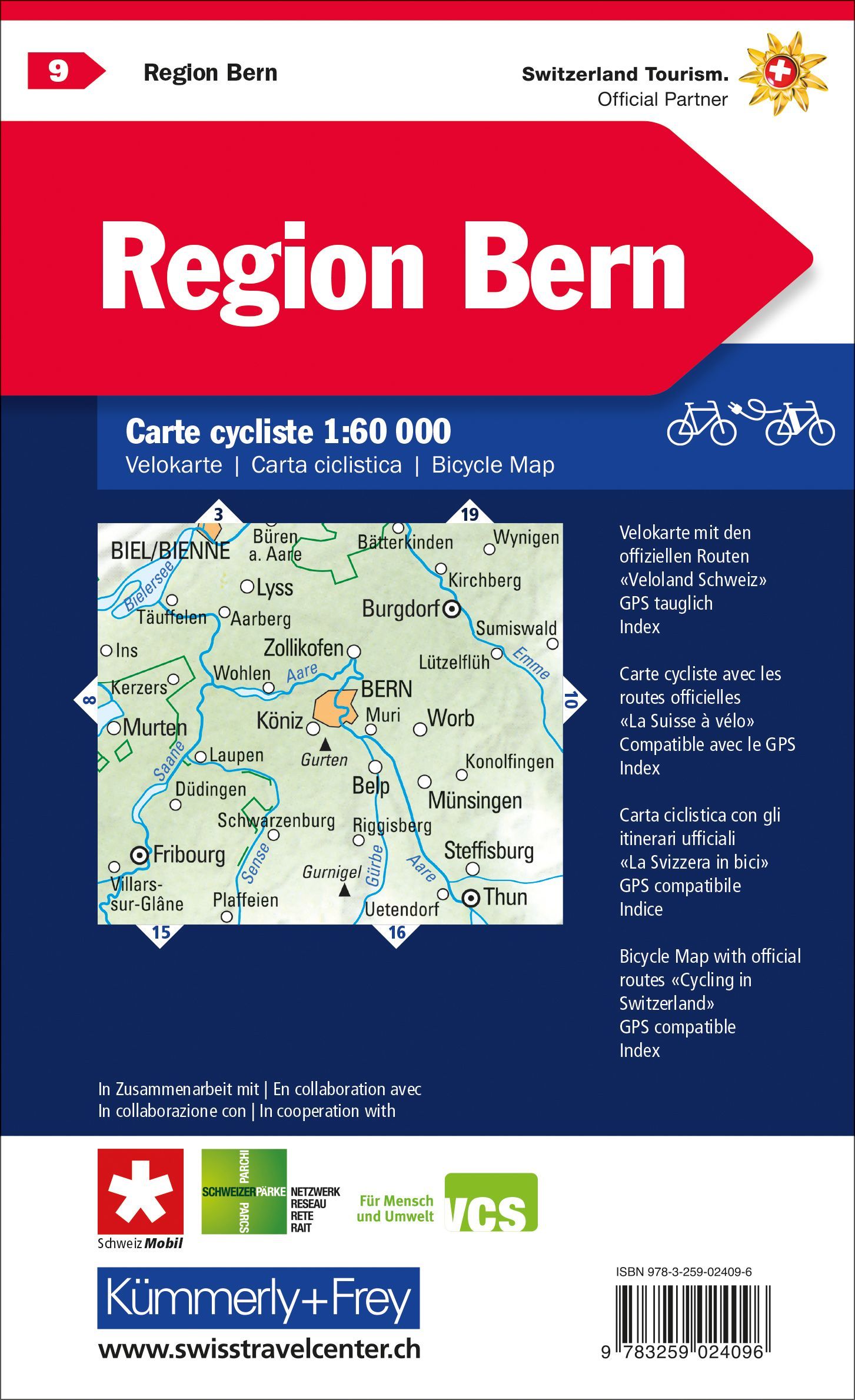 Fahrradkarten Schweiz - 1:60.000 - Kümmerly & Frey