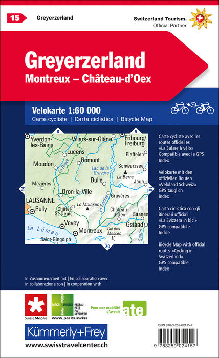 Fahrradkarten Schweiz - 1:60.000 - Kümmerly & Frey