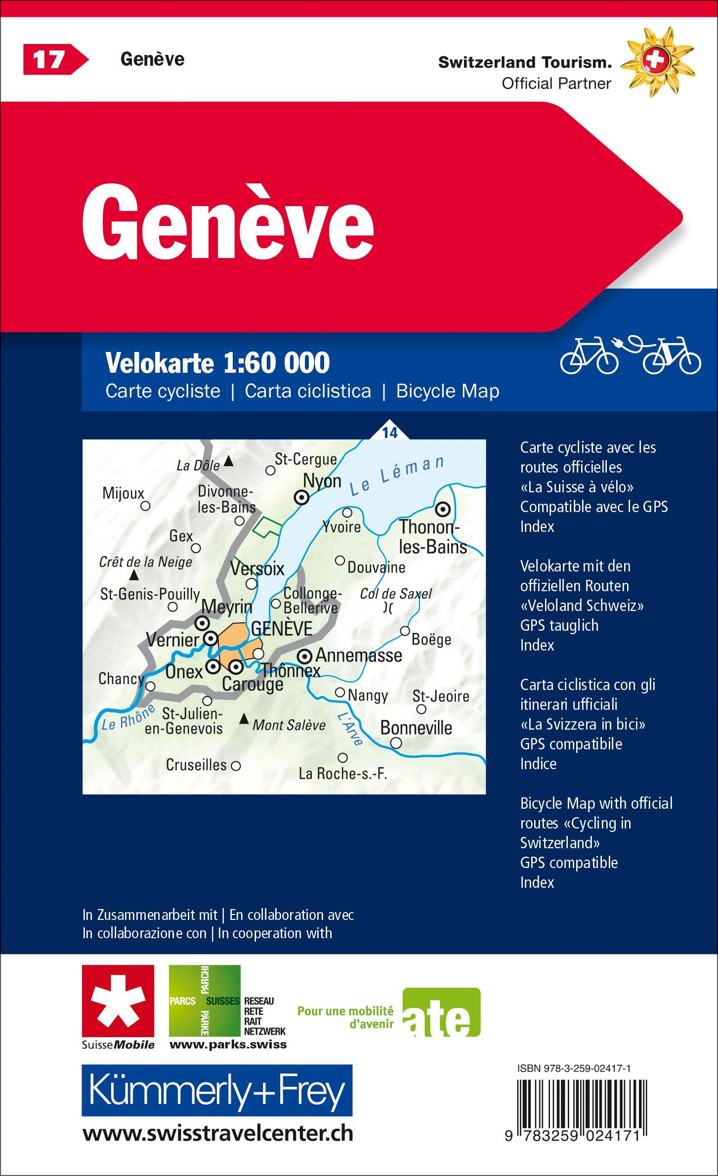 Fahrradkarten Schweiz - 1:60.000 - Kümmerly & Frey