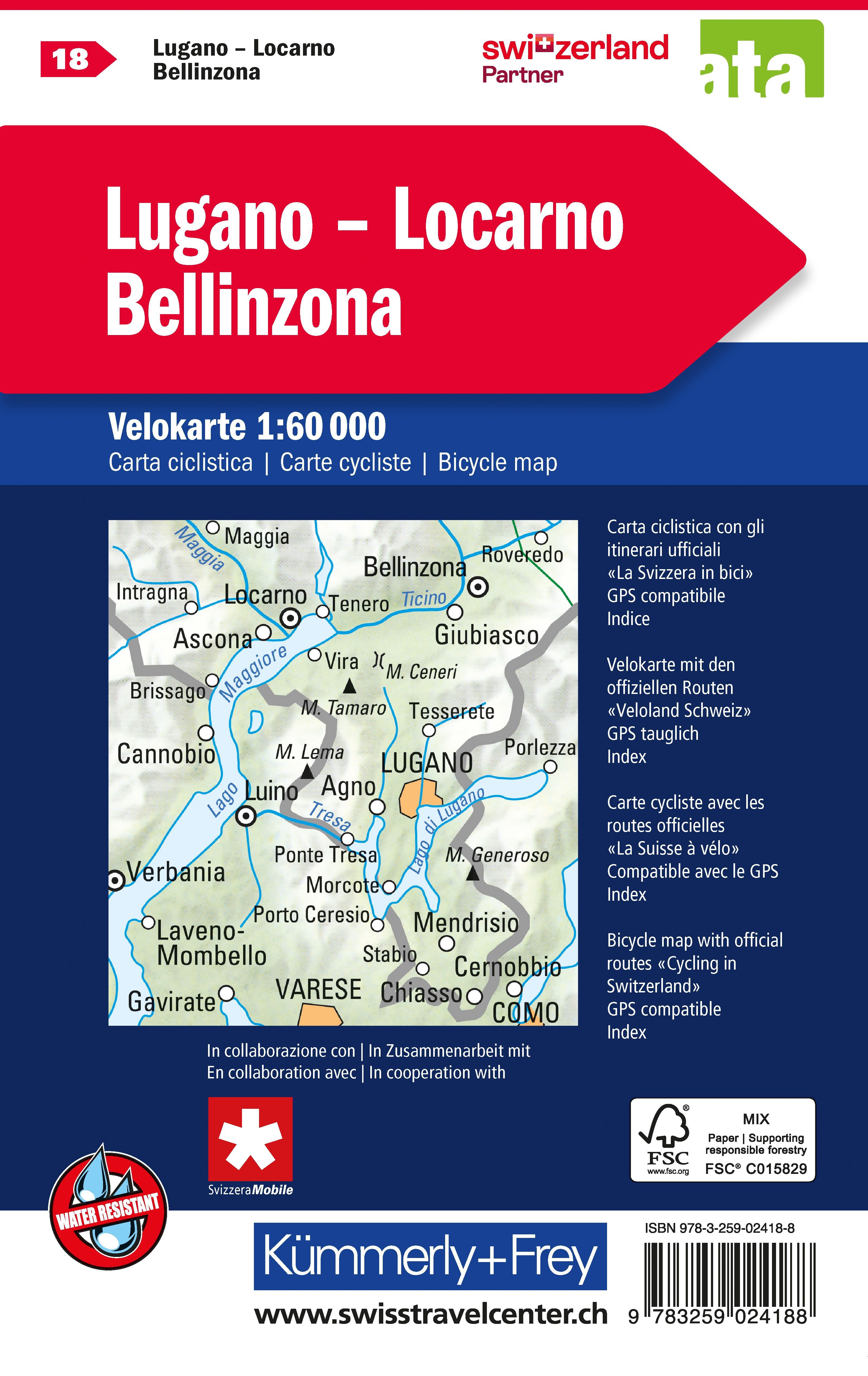 Fahrradkarten Schweiz - 1:60.000 - Kümmerly & Frey