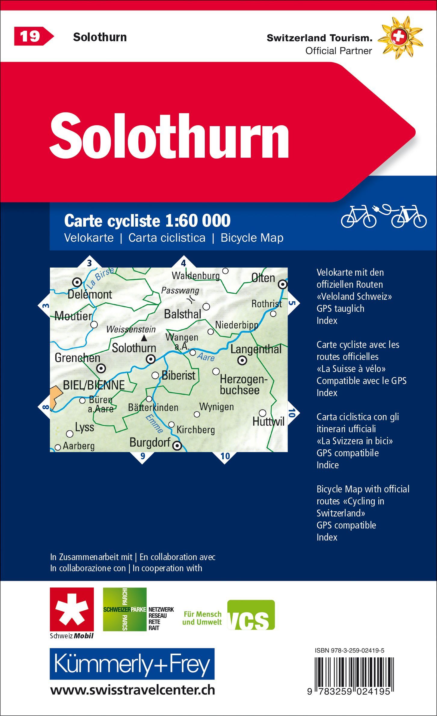 Fahrradkarten Schweiz - 1:60.000 - Kümmerly & Frey