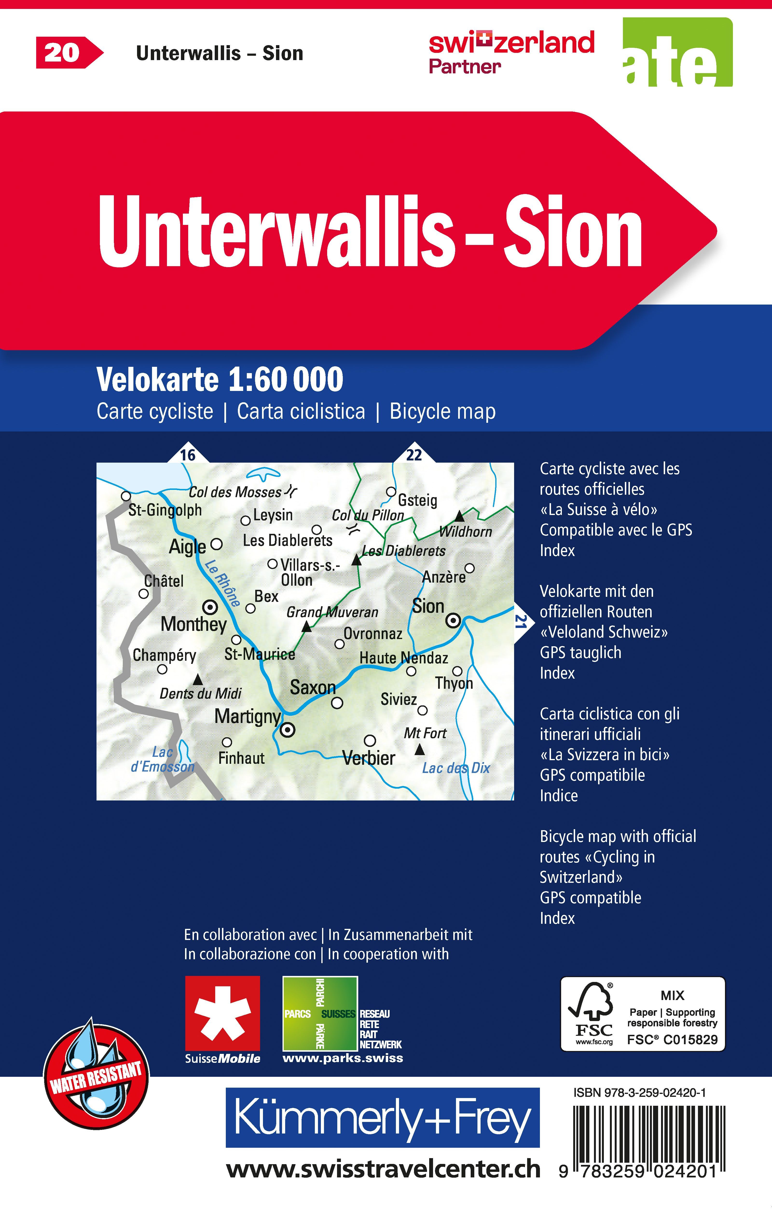 Fahrradkarten Schweiz - 1:60.000 - Kümmerly & Frey