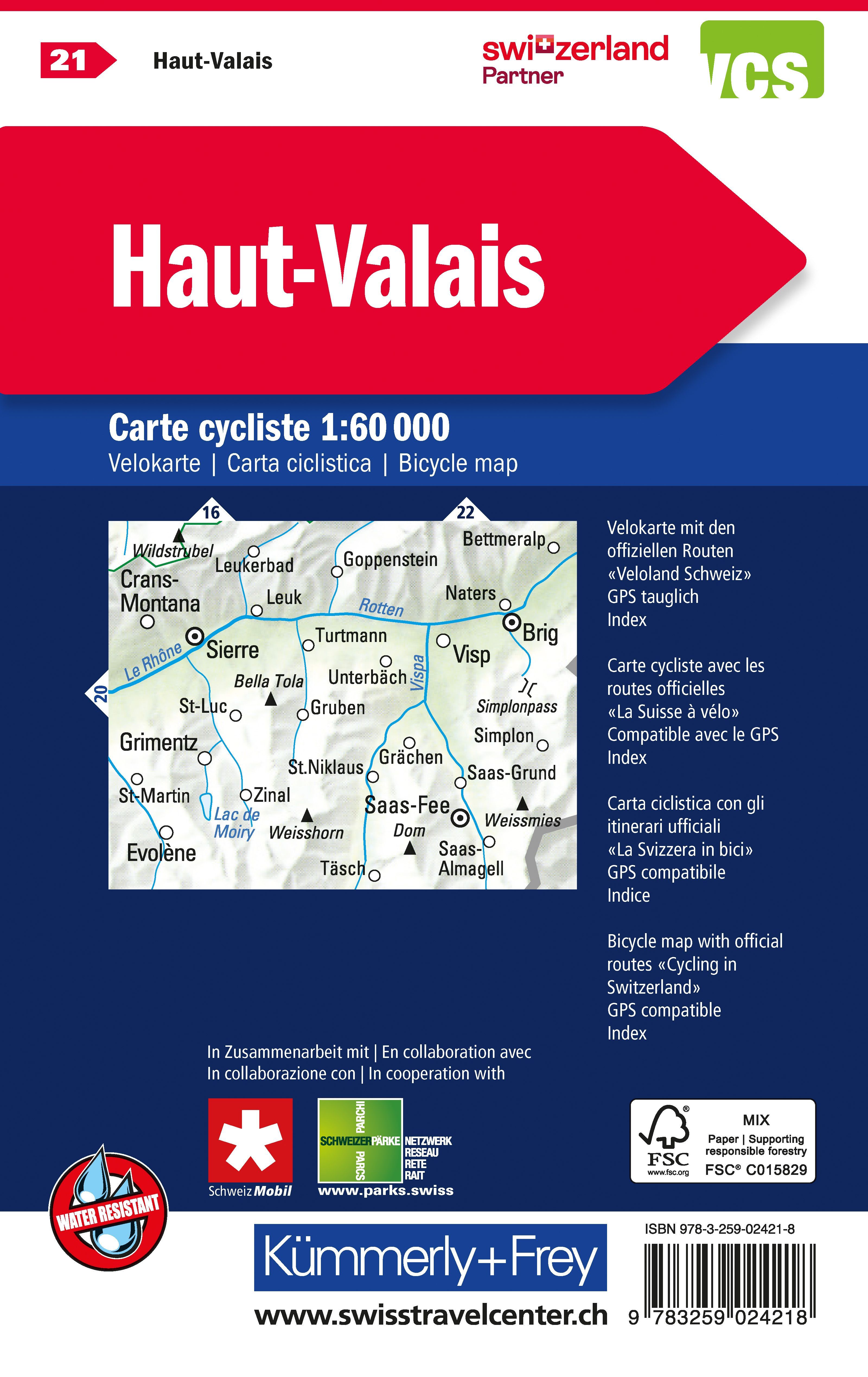 Fahrradkarten Schweiz - 1:60.000 - Kümmerly & Frey