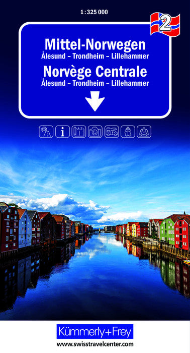 02 Mittel-Norwegen - Ålesund - Trondheim - Lillehammer 1:325.000