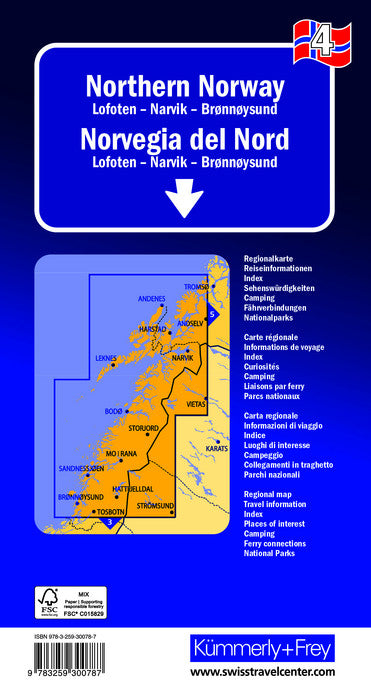 04 Nord-Norwegen - Lofoten - Narvik - Bronnoysund 1:420.000