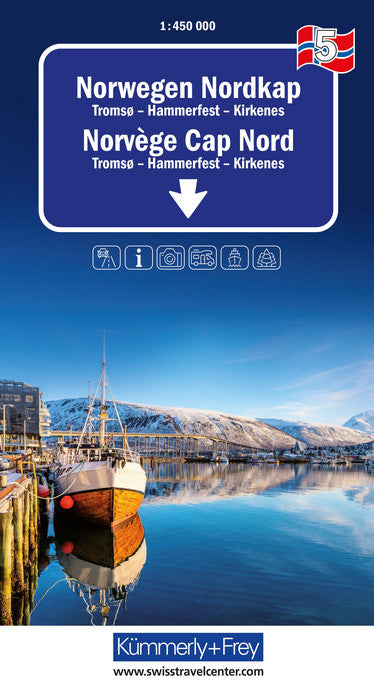 05 Norwegen Nordkap - Tromsø - Hammerfest - Kirkenes 1:450.000