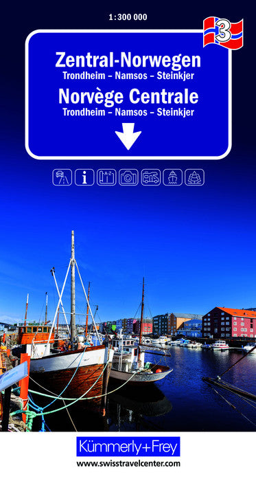 03 Zentral-Norwegen - Trondheim - Namsos - Steinkjer 1:300.000