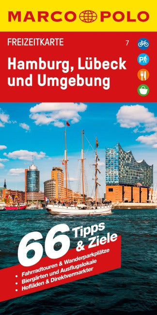 Hamburg, Lübeck und Umgebung 1:100.000 - Marco Polo Freizeitkarte