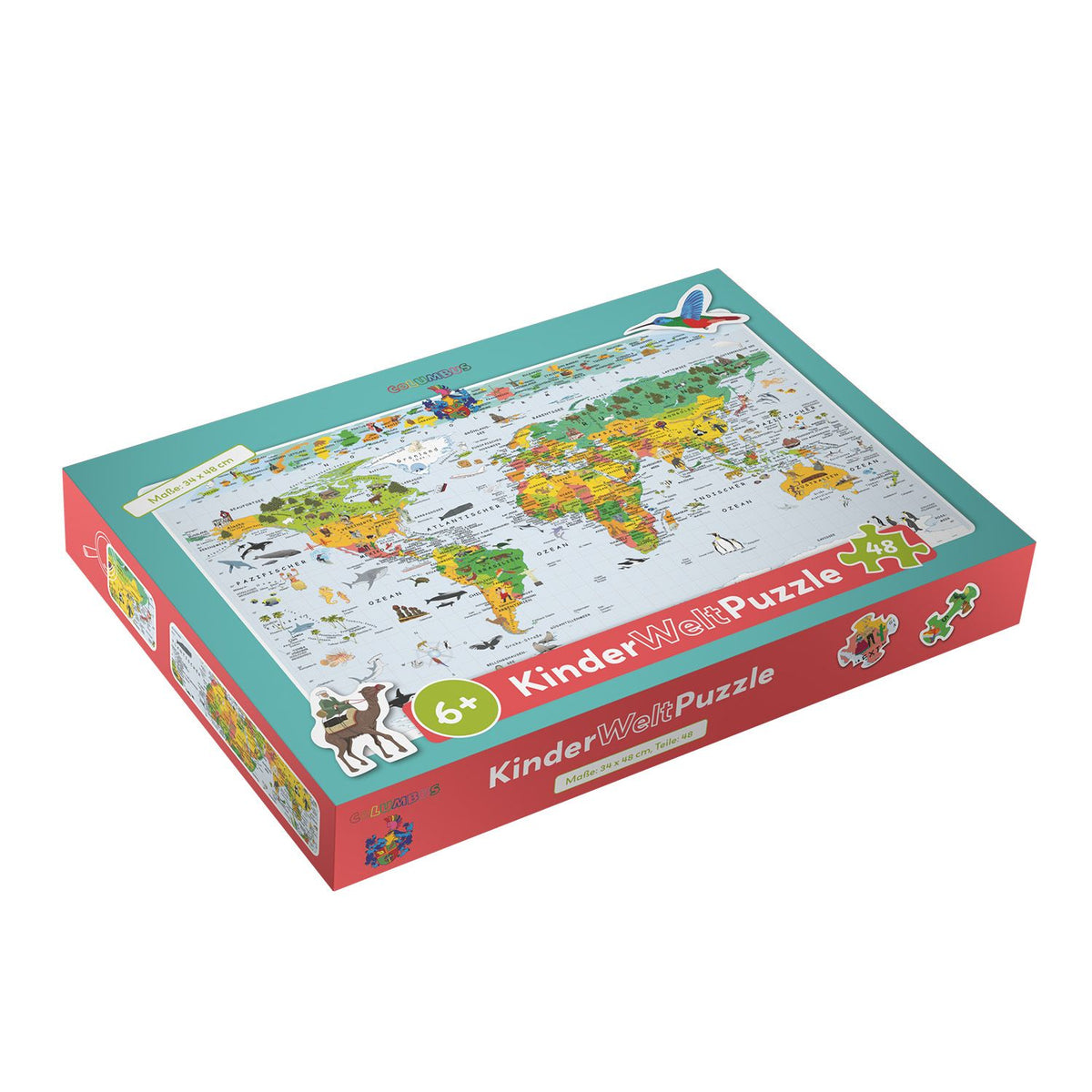 Puzzle: Kinder-Weltkarte - 48 Teile