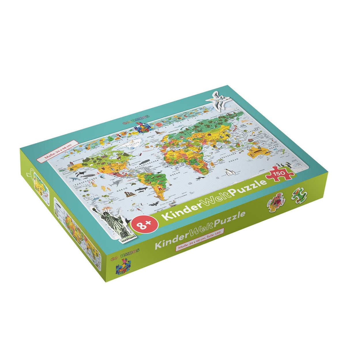 Puzzle: Kinder-Weltkarte - 150 Teile