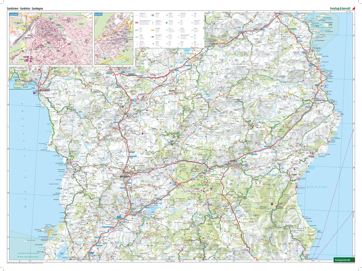 Sardinien Nord und Süd - 1:150.000 Freytag & Berndt