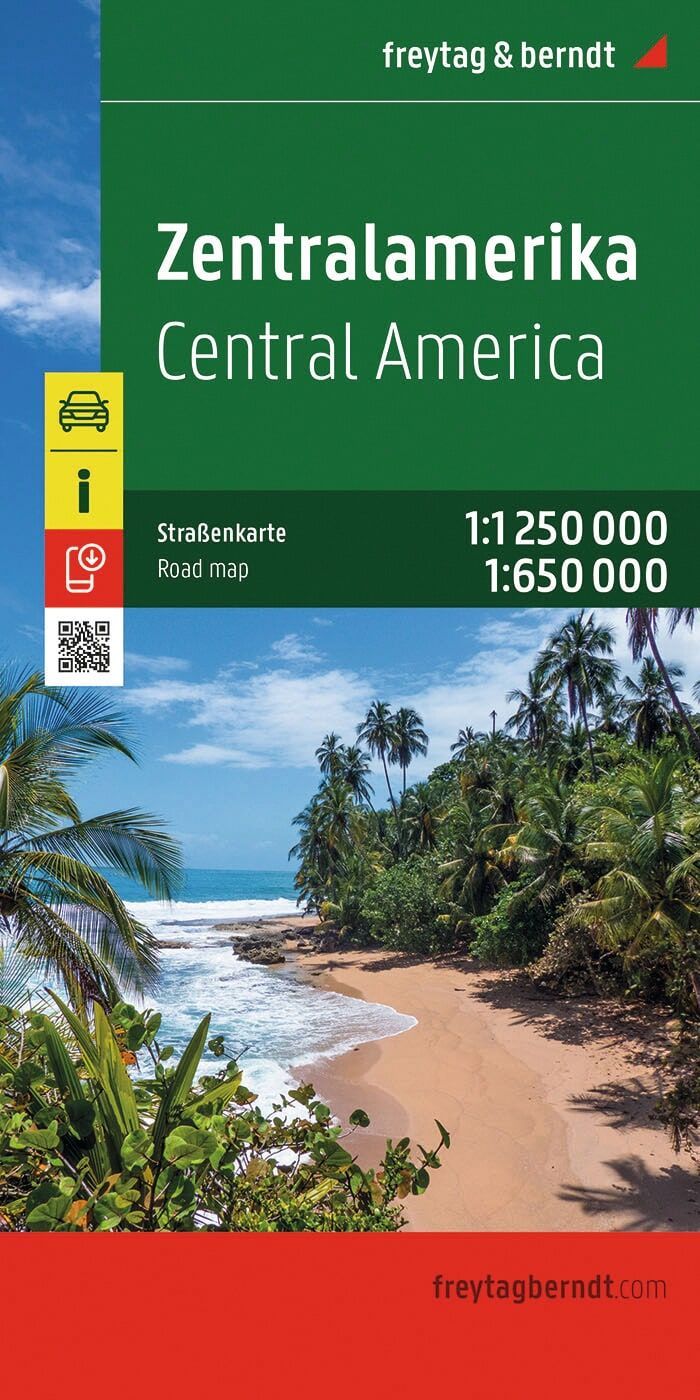 Zentralamerika - Straßenkarte 1:1.250.000