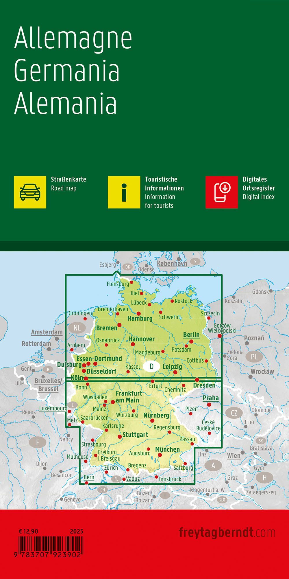 Deutschland Straßenkarte 1:500.000