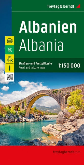 Albanien, Straßen- und Freizeitkarte - 1:150.000 Freytag & Berndt