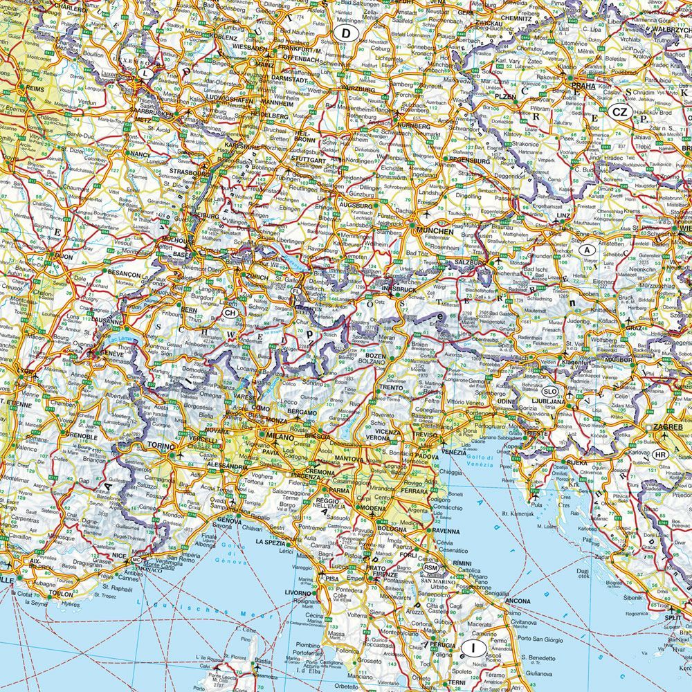 Europa physisch 1:3,5 Mio. (E130A)