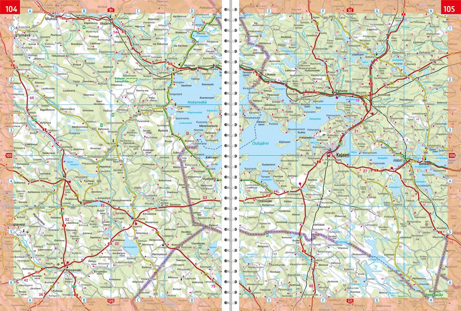 Skandinavien Superatlas, Autoatlas 1:250.000 - 1:400.000