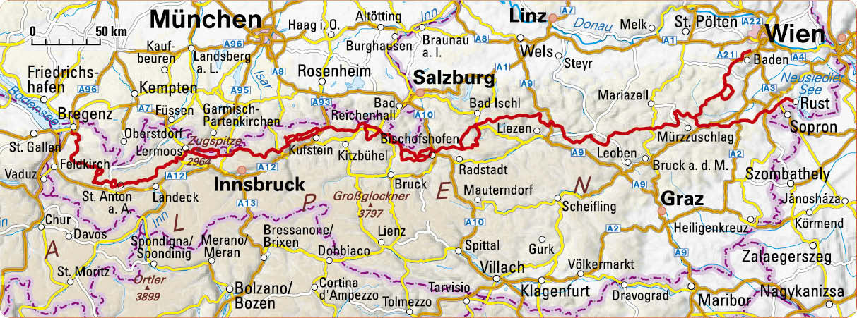 Nordalpenweg E4 Alpin - Rother Wanderführer