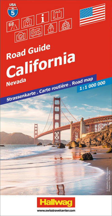 05 USA California 1.000.000 - Hallwag Straßenkarte