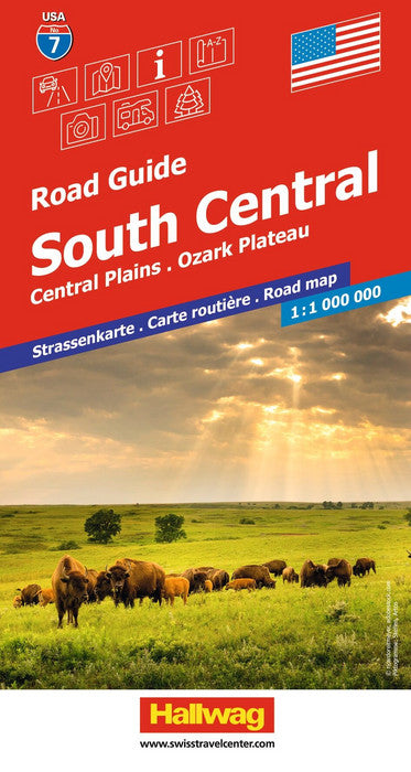 07 USA South Central 1:1.000.000 - Hallwag Straßenkarte
