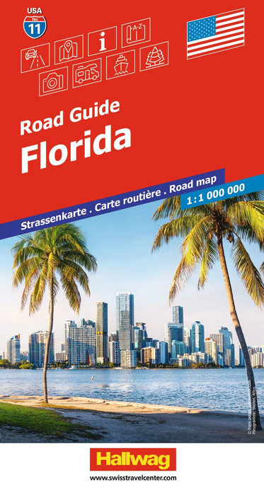 11 USA Florida 1:1.000.000 - Hallwag Straßenkarte