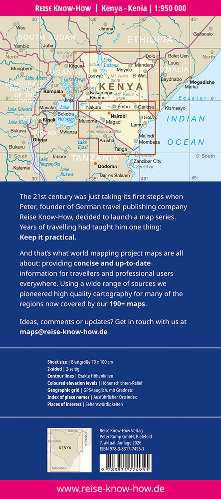 Kenia 1:950.000 Reise Know-How