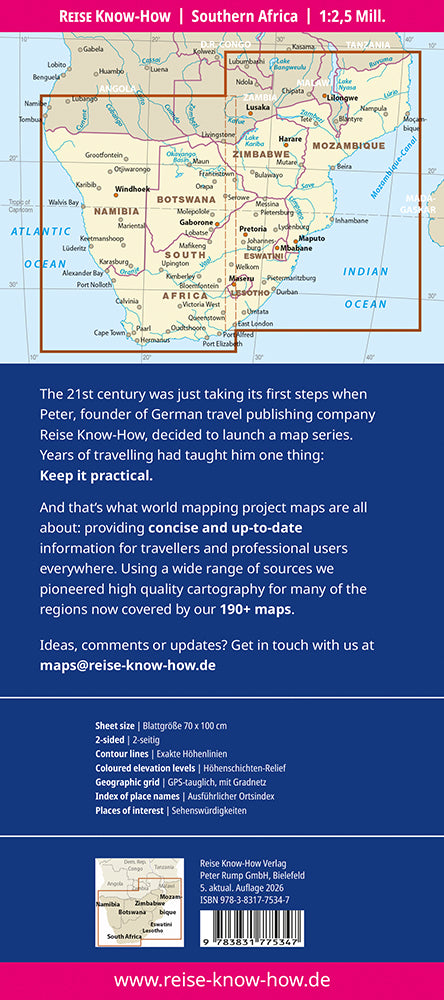 Südliches Afrika 1:2.500.000 - Reise Know-How Straßenkarte