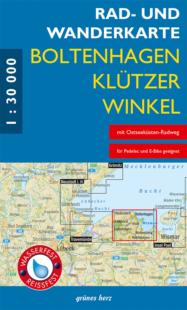 Boltenhagen, Klützer Winkel 1:30.000 - Rad- & Wanderkarte Grünes Herz