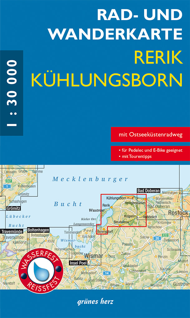 Rerik, Kühlungsborn 1:30.000 - Rad- & Wanderkarte Grünes Herz