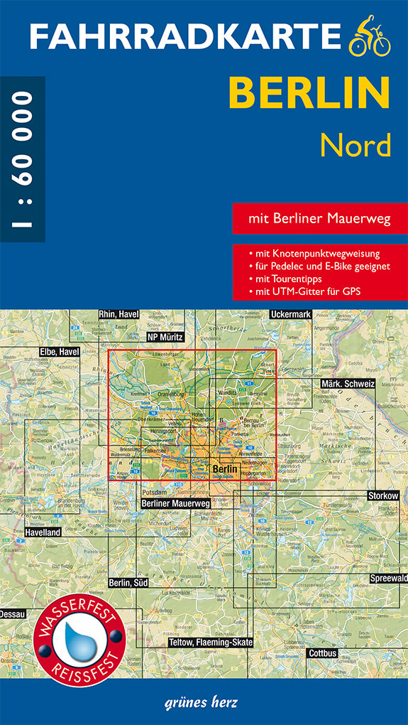 Fahrradkarte Berlin, Nord - 1:60.000