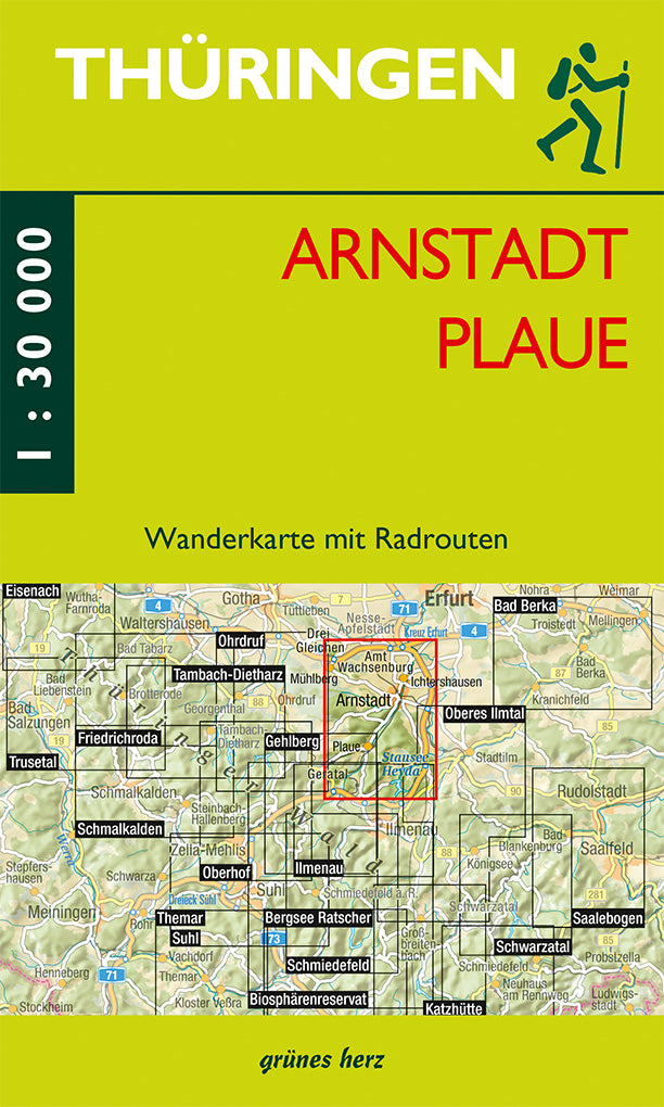 Wanderkarte Arnstadt und Plaue - 1:30.000
