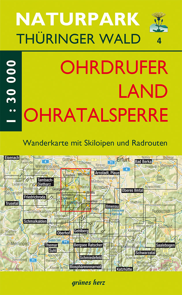 Wanderkarte Ohrdrufer Land Ohratalsperre - 1:30.000