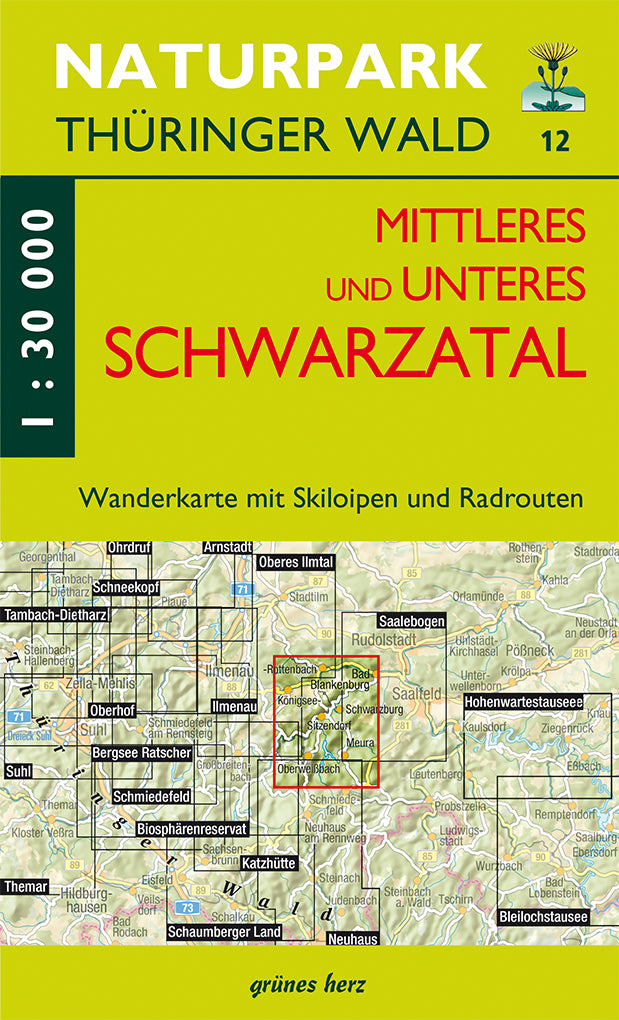 Wanderkarte Mittleres und unteres Schwarzatal - 1:30.000