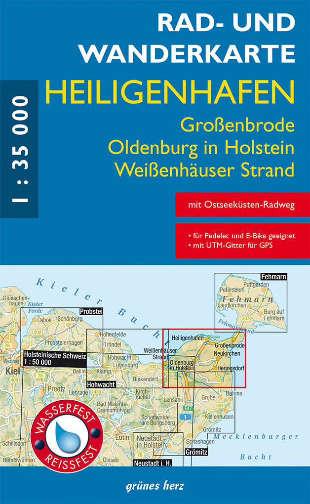 Heiligenhafen 1:35.000 - Rad- & Wanderkarte Grünes Herz