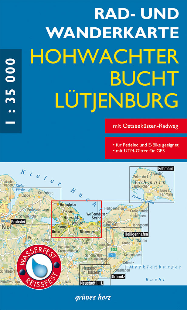 Hohwachter Bucht, Lütjenburg 1:35.000 - Rad- und Wanderkarte Grünes Herz