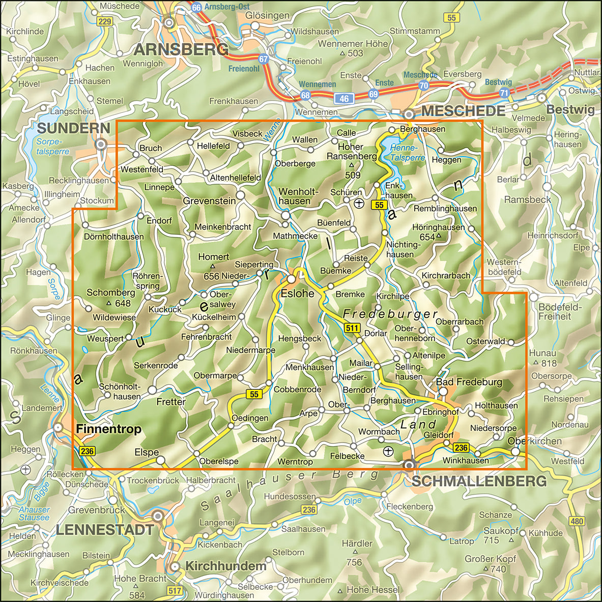 Eslohe 1:25.000 - Wanderkarte