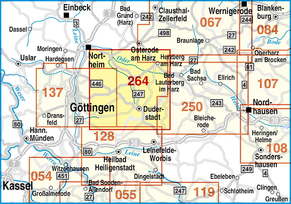 264 Untereichsfeld, Duderstadt und Umgebung 1:35.000