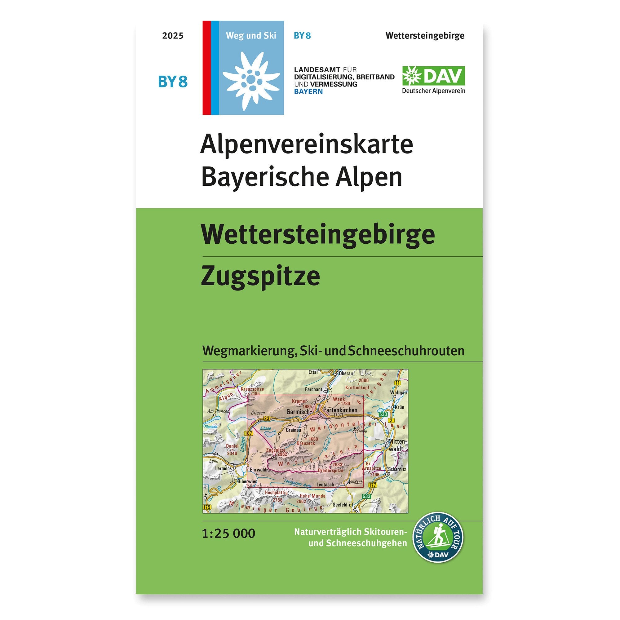 BY8 Bayerische Alpen - Wettersteingebirge, Zugspitze 1:25.000 - Alpenverein