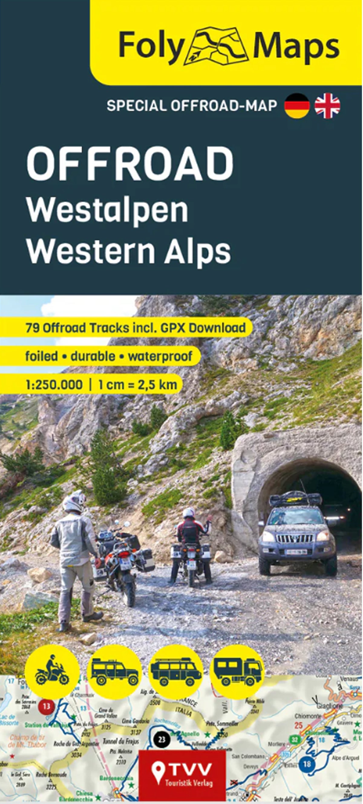 Westalpen 1:250.000 - Offroad-Spezialkarte FolyMaps