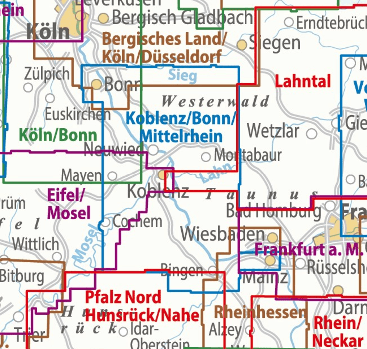 Koblenz / Mittelrheintal - ADFC Regionalkarte