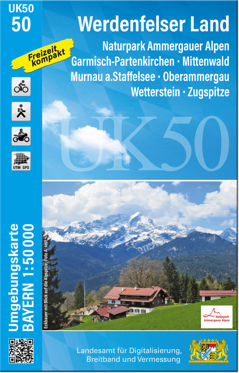 UK50-50 Werdenfelser Land - Wanderkarte 1:50.000 Bayern