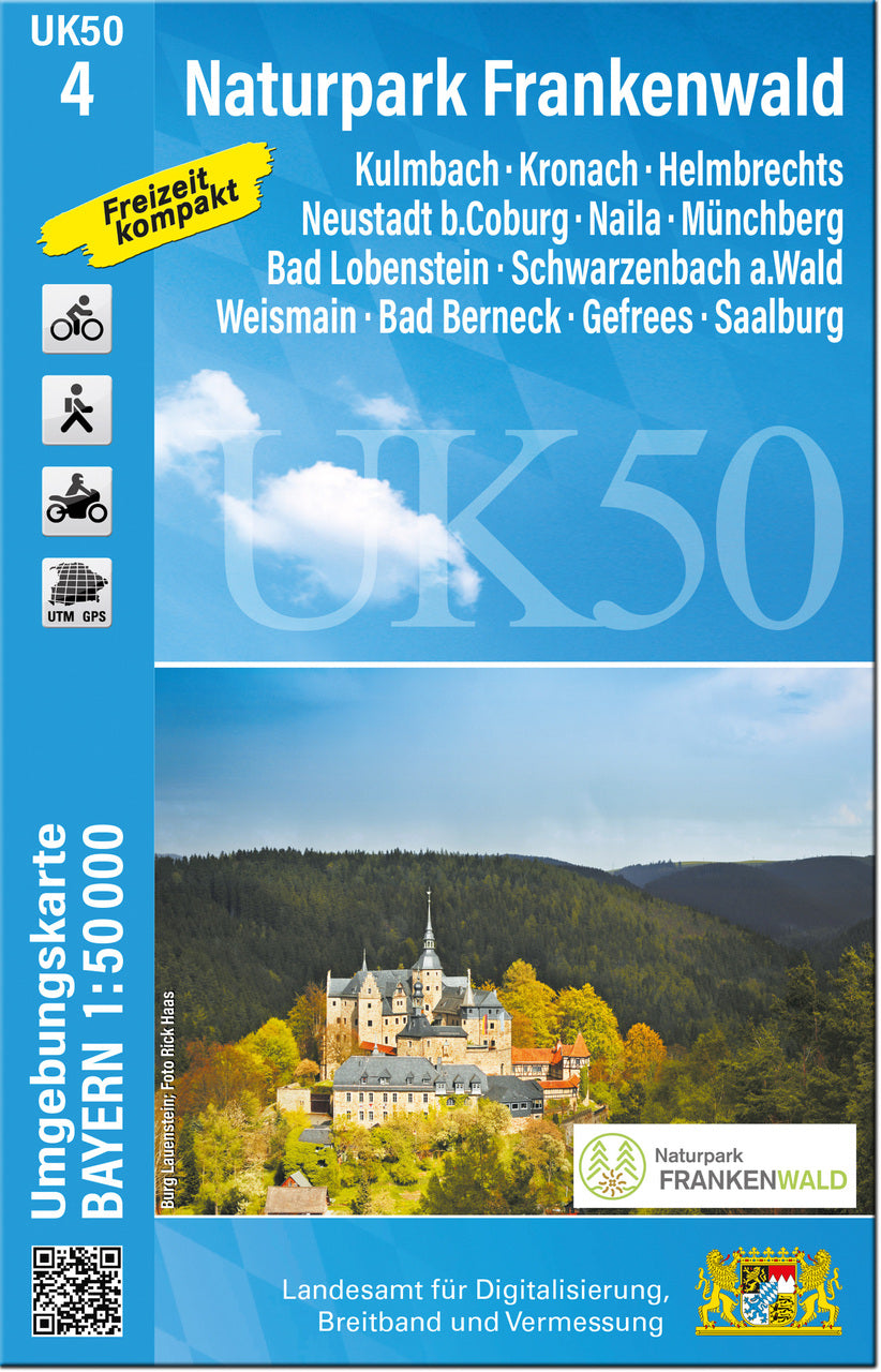 UK50-4 Naturpark Frankenwald - Wanderkarte 1:50.000 Bayern