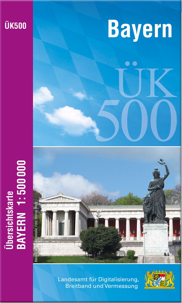 Übersichtskarte Bayern 1:500.000 Normalausgabe