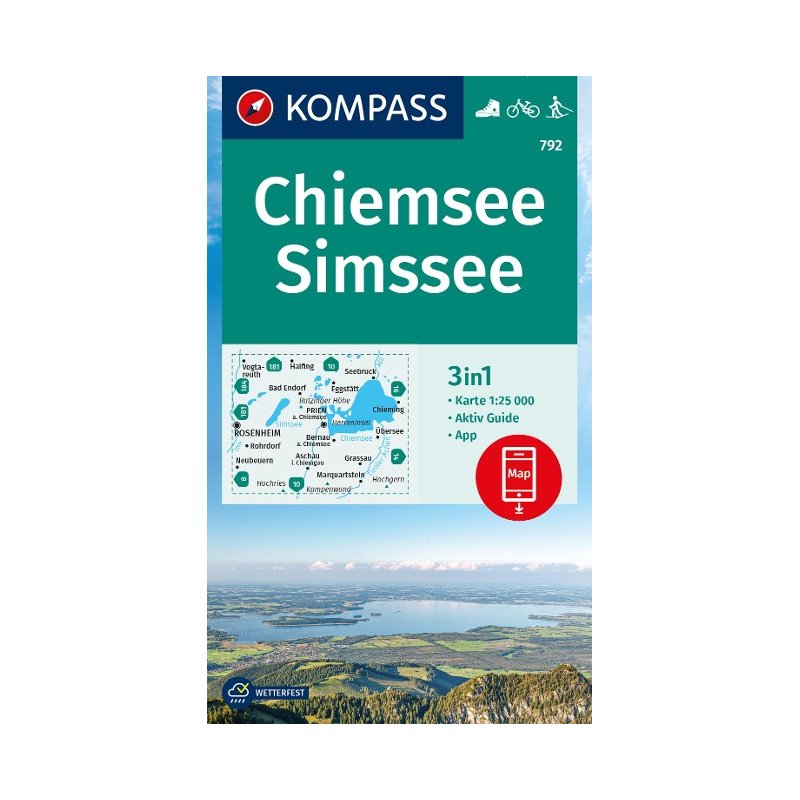 792 Chiemsee-Simssee - Kompass Wanderkarte