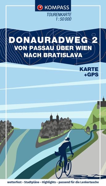 7004 Donauradweg 02. 1:50.000 - Kompasss Fahrrad-Tourenkarte