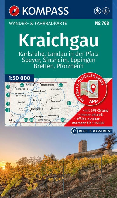 768 Kraichgau 1:50.000 - Kompass Wanderkarte