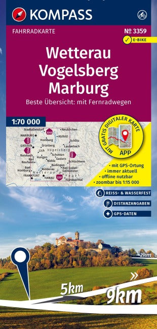 3359 Wetterau, Vogelsberg, Marburg 1:70.000
