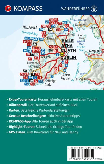 Irland mit Nordirland -  Kompass Wanderführer