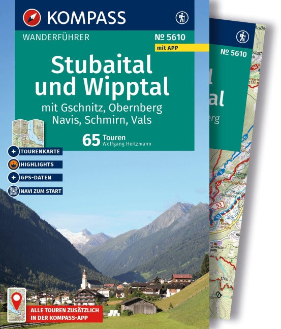 5610 Stubaital und Wipptal  - KOMPASS Wanderführer
