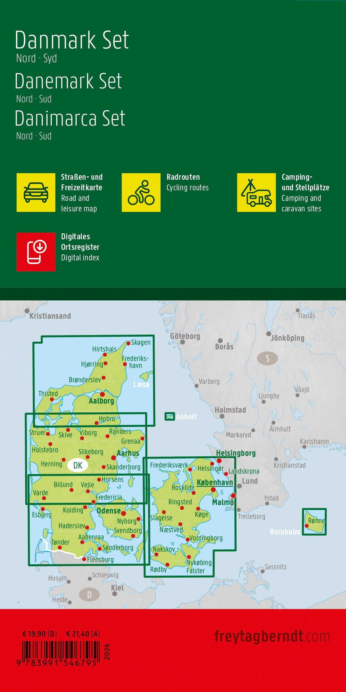 Dänemark Nord und Süd - 1:150.000 Freytag & Berndt